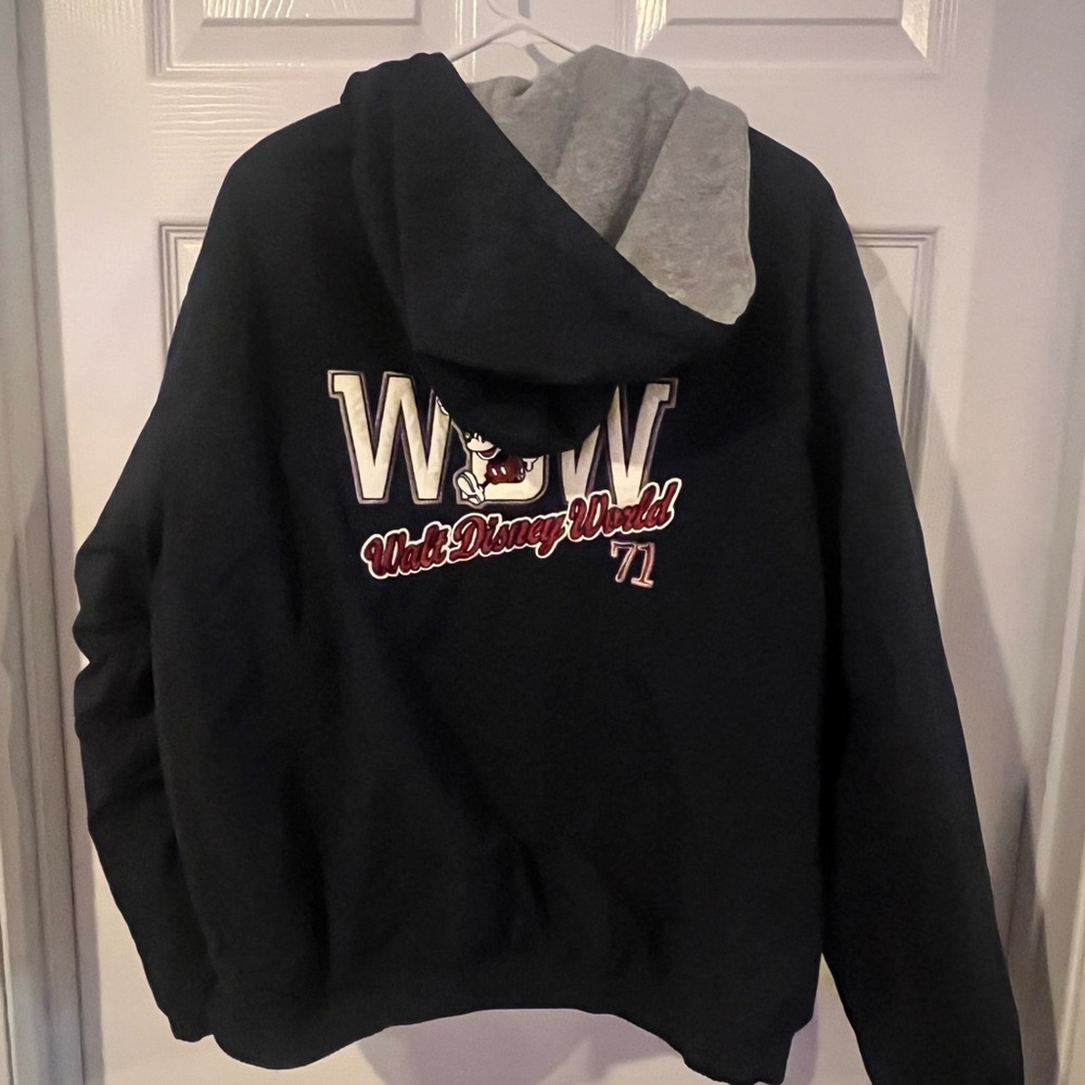 WDW Navy Hoodie with Gray Lining